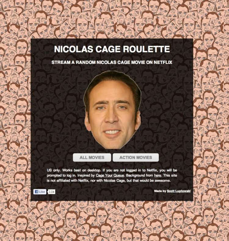 Nicolas Cage Roulette