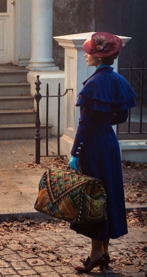 A glimpse of Golden Globe® winner Emily Blunt as Mary Poppins