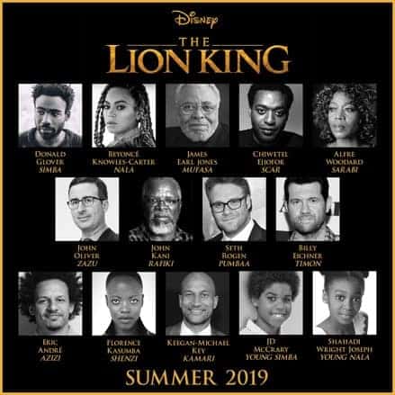 JON FAVREAU’S ALL-NEW BIG-SCREEN ADVENTURE “THE LION KING” ROARS TO LIFE WITH ALL-STAR CAST